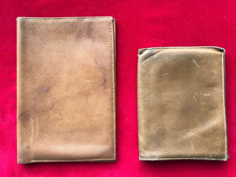 2 x Genuine Leather purse , vintage, collectors items