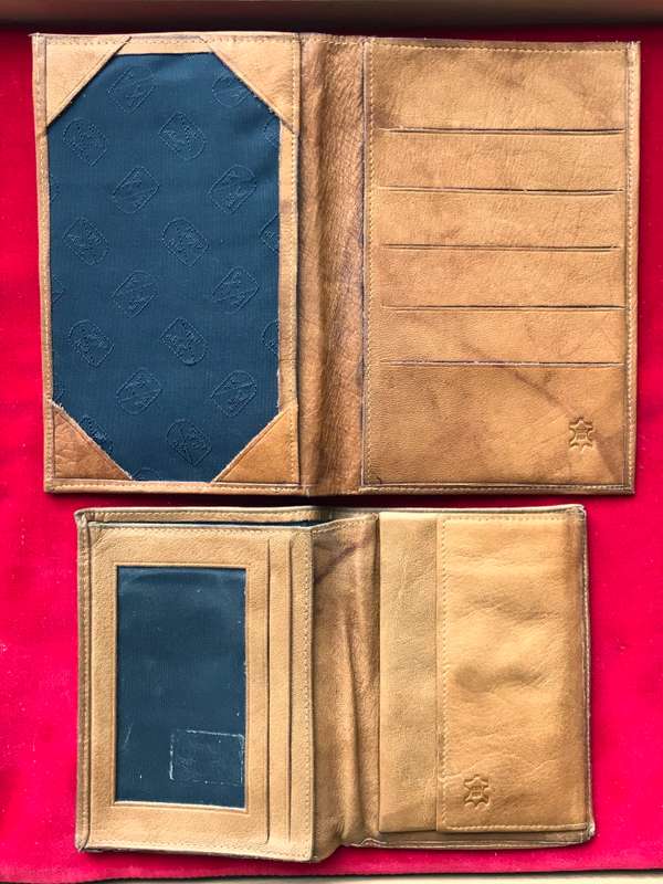 2 x Genuine Leather purse , vintage, collectors items