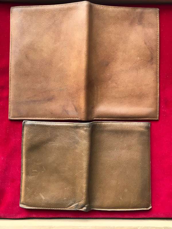 2 x Genuine Leather purse , vintage, collectors items
