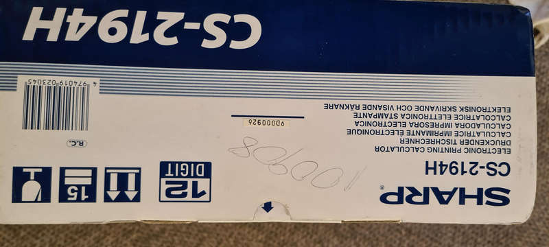Sharp Electronic Printing Calculator CS2194H