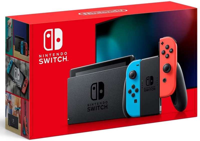 Nintendo Switch v2 Neon Blue/Neon Red - Excellent condition - Warranty + Pokemon Shield