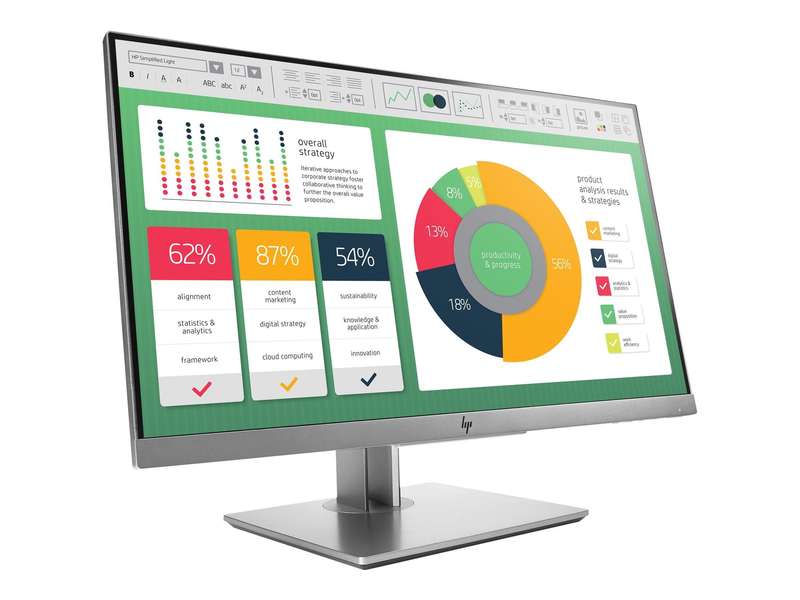 HP EliteDisplay E223 21.5-Inch Screen LED-Lit Monitor Silver - Used