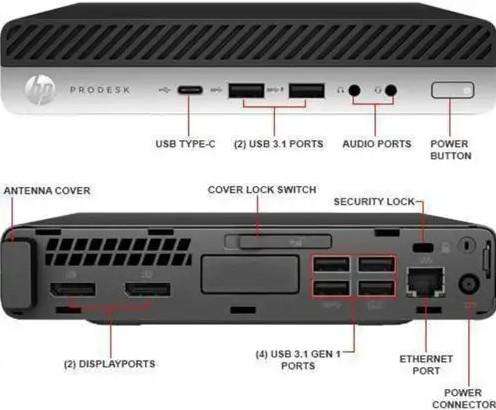 HP ProDesk 600 G3 Mini Desktop PC i3-6100 | 8GB | 512GB SSD - Windows 10 Pro