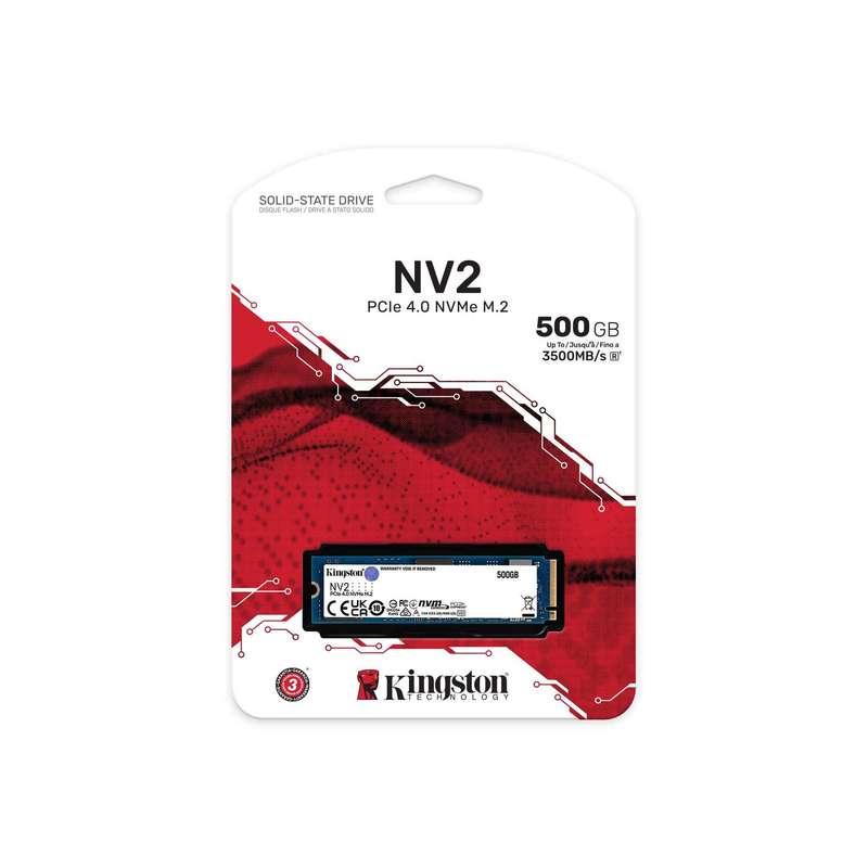 Kingston NV2 M.2 500GB PCIe 4.0 NVMe Internal SSD SNV2S/500G