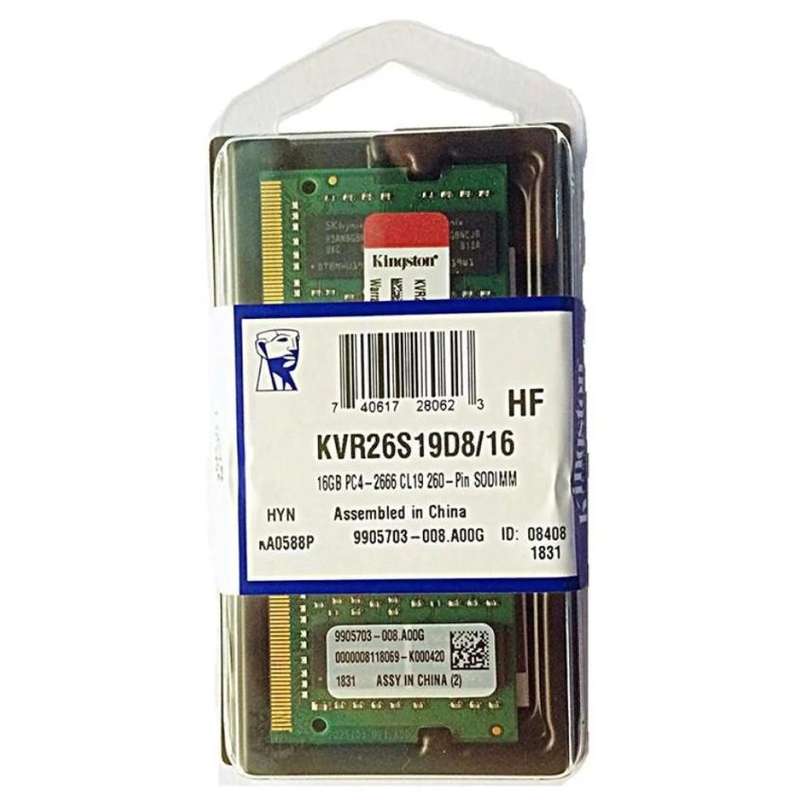 Kingston 16GB DDR4-2666Mhz SODIMM Notebook RAM - Brand new