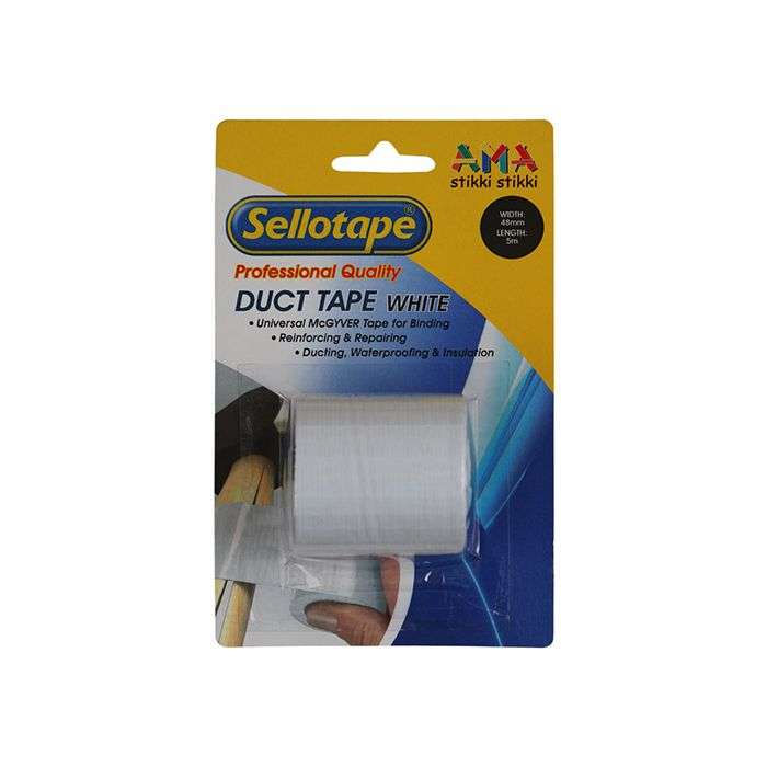 Sellotape White Duct Tape 48mm x 5m