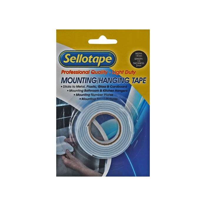 Sellotape Double Sided Tape 2.0 x 18mm x 1m