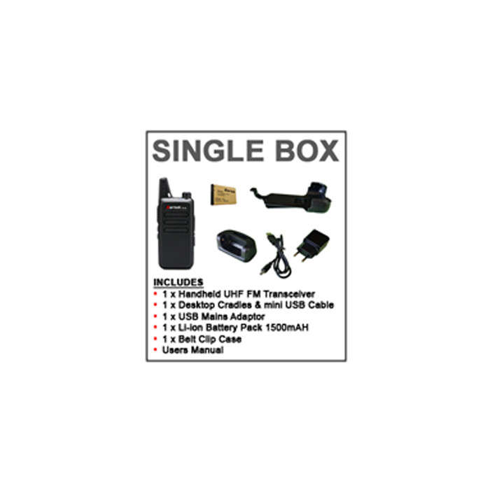 Zartek TX8-Single Two Way Radio UHF Handheld Transceiver