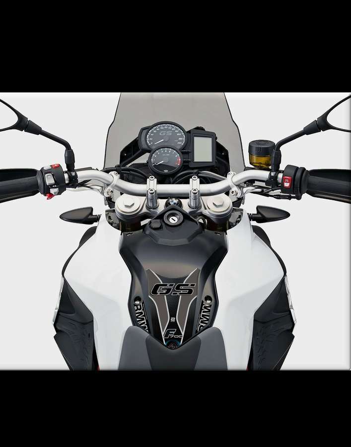 BMW F 700 GS Motor Bike Tank Pad . Red, White and Blue BMW F 700 Motor Bike Tank Pad / Protector.