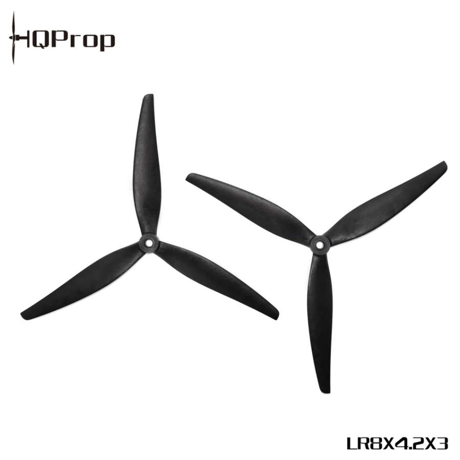 HQProp LR8X4.2X3 (1CW+1CCW) Black-Glass Fiber Reinforced Nylon
