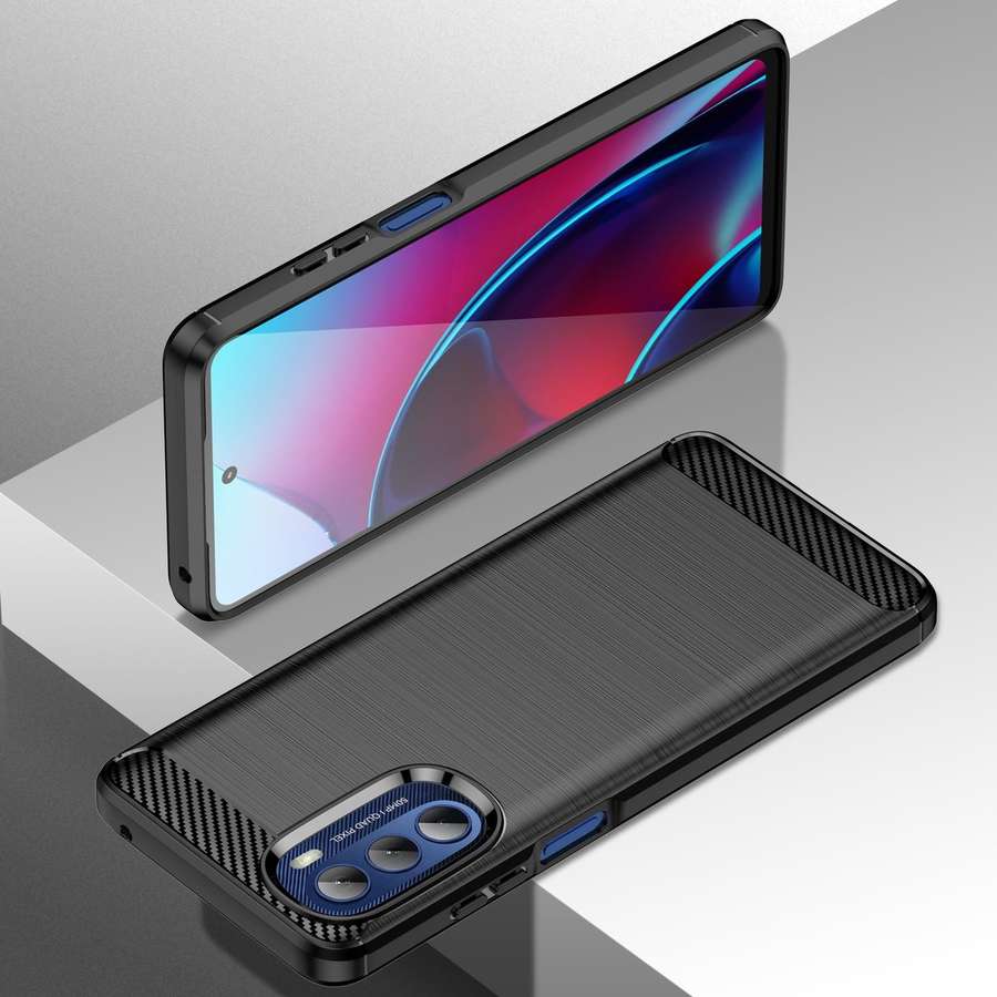For Motorola Moto G Stylus 5G 2022 Brushed Texture Carbon Fiber TPU Phone Case(Black)
