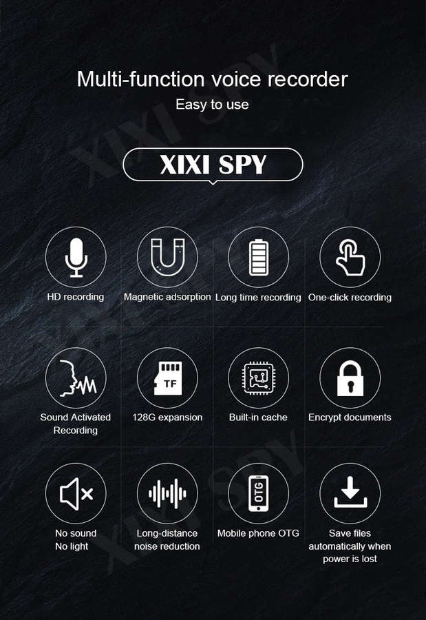 XIXI SPY 8GB Type-C 500hours Voice recorder and Flash Drive