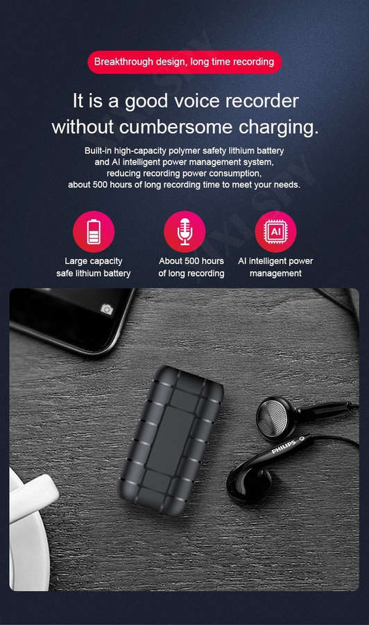 XIXI SPY 8GB Type-C 500hours Voice recorder and Flash Drive