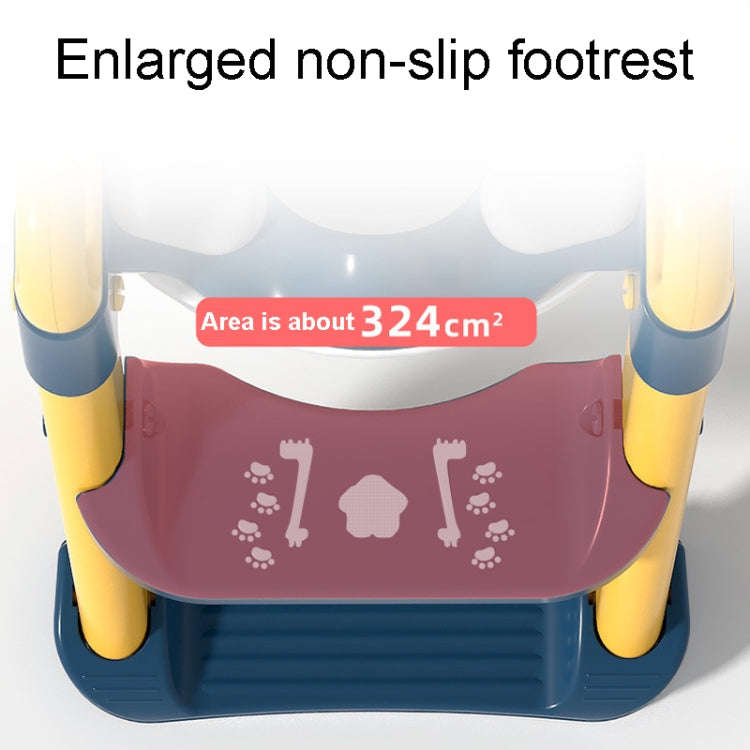 Household Childrens Toilet Seat Staircase Baby Folding Shelf Cushion Cover, Model: PU Soft Pad(Ye...