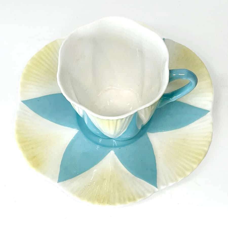 Art Deco Shelley Dainty Blue Star Coffee Duo 11770
