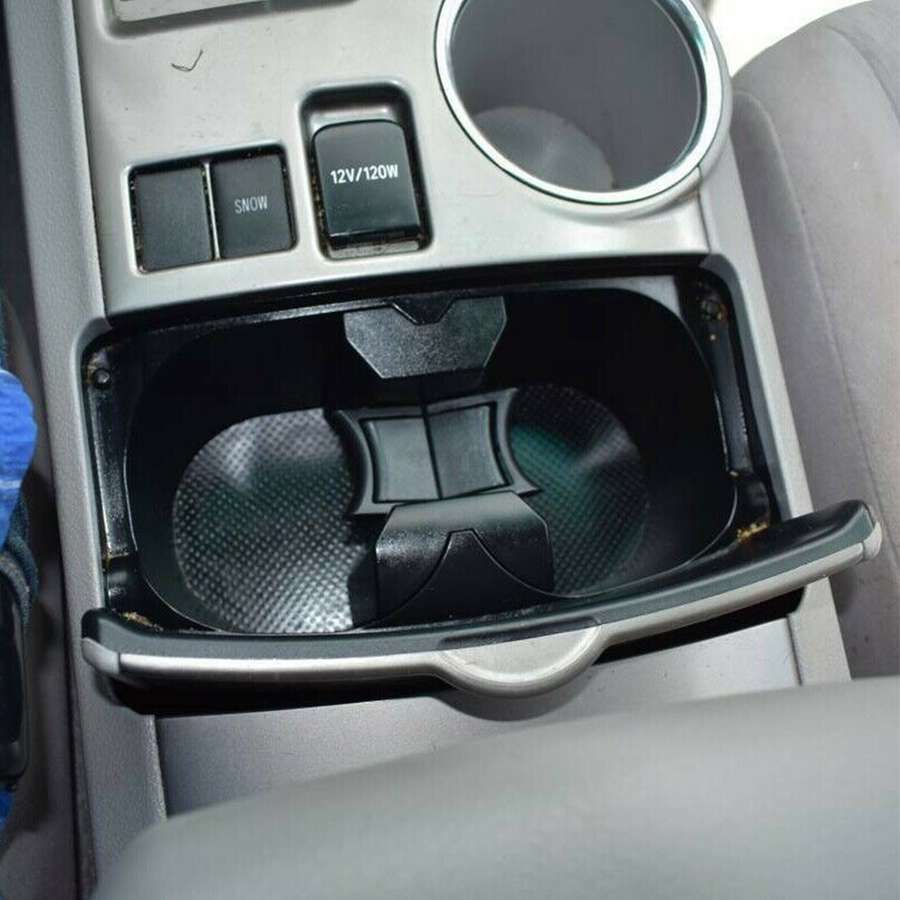 Black Center Cup Holder Insert Divider Fit For Toyota Highlander 2008-2013