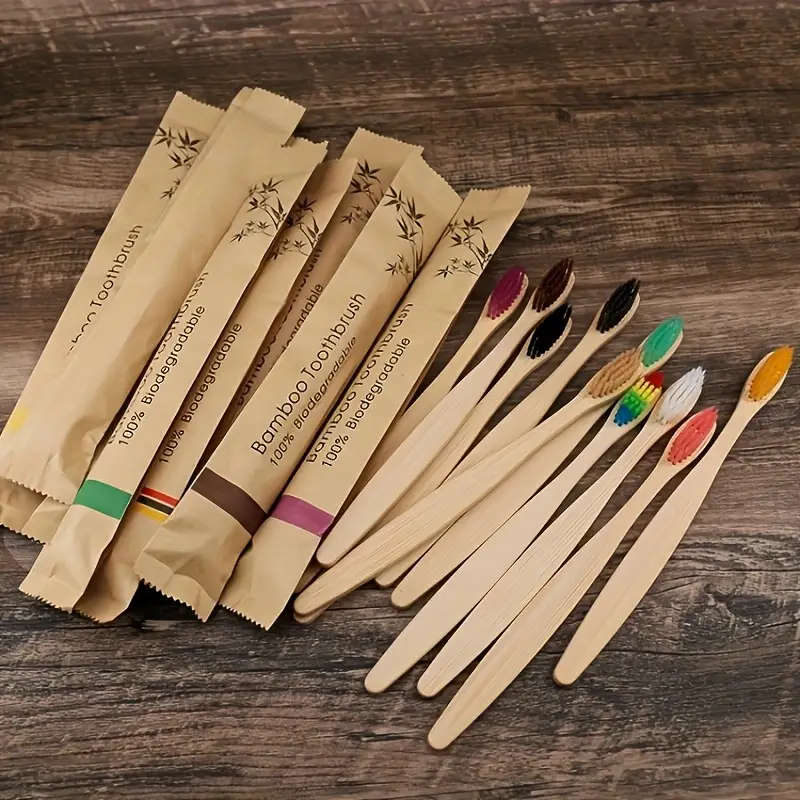 20-Pack Bamboo Toothbrushes