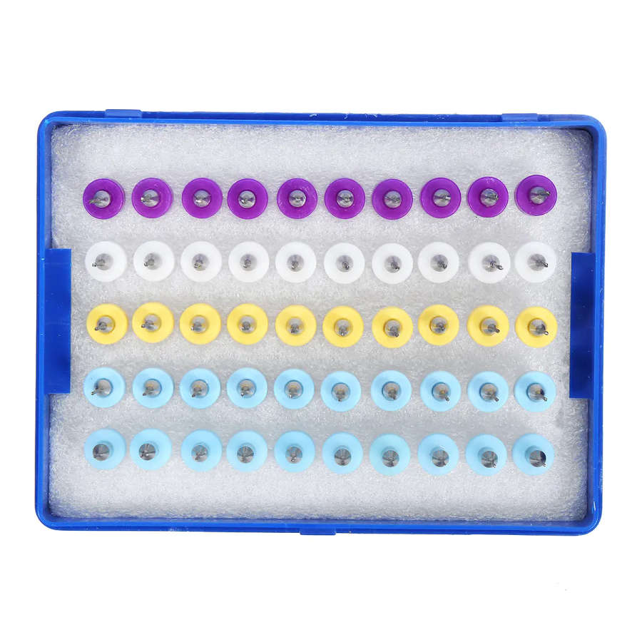 Drillpro 50pcs 0.5-0.9mm Tungsten Carbide Micro PCB Drill Bit Set for PCB Circuit Board