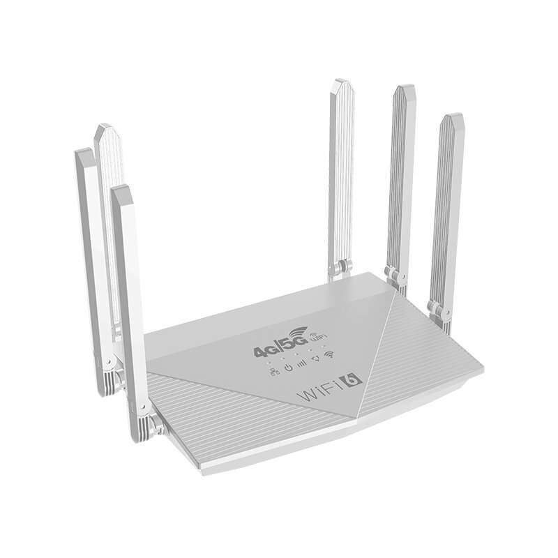 EU Plug - wr900 4G LTE WiFi 6 Router with SIM Card Slot 6 high-gain Antennas 4 gigabit Ports 300Mbps