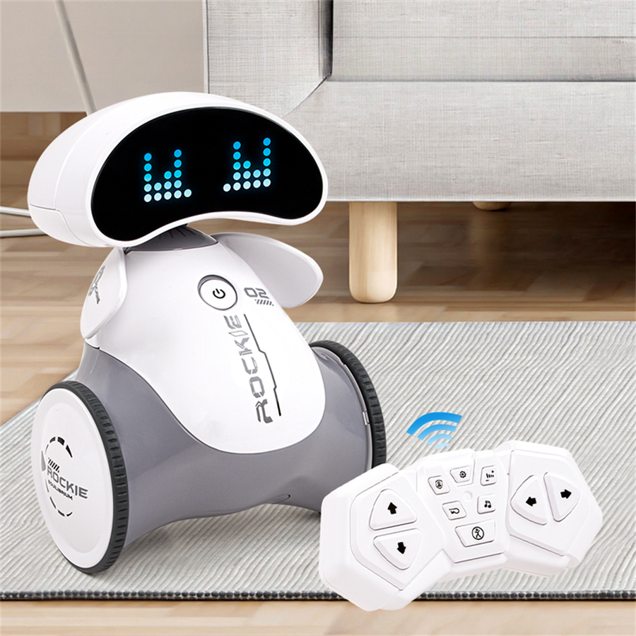 Grey - JJRC R33 Rocki 2.4GHz Intelligent RC Robot Touch Sensor LED Light Programming Auto Demo for C