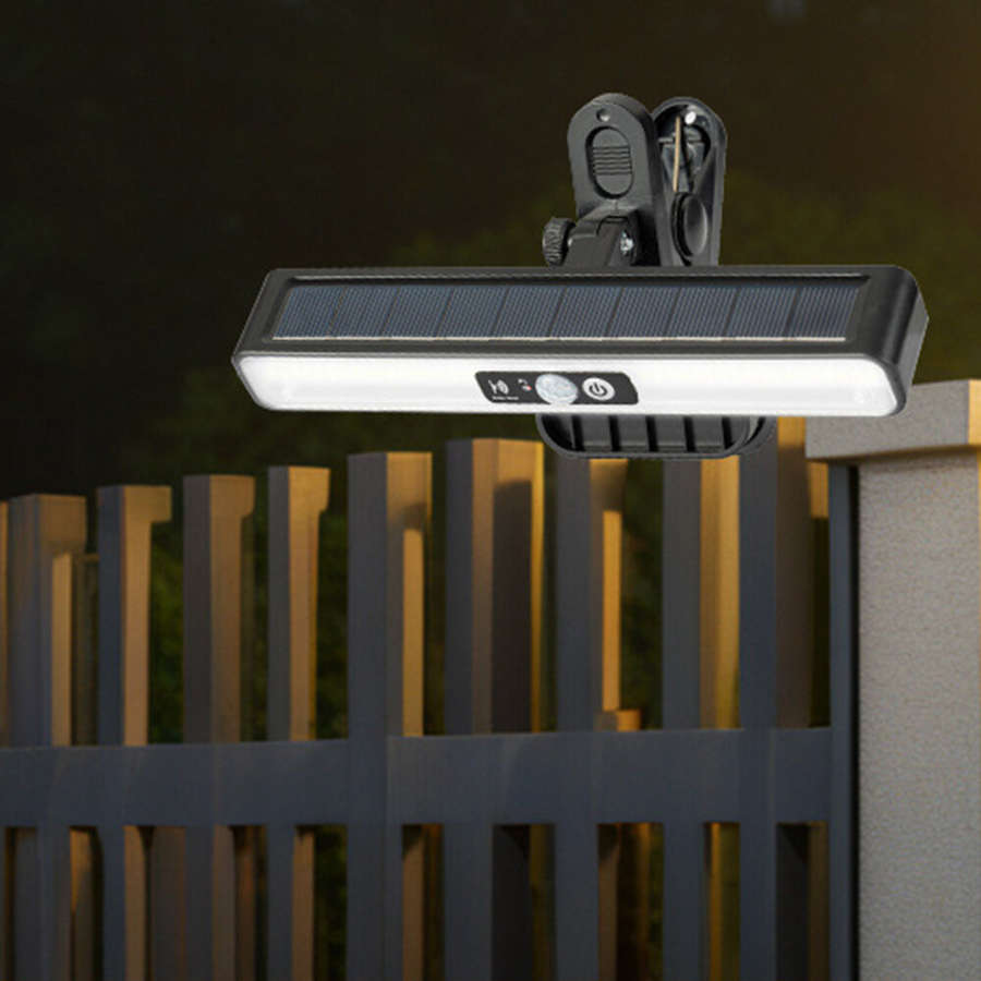Black - IPRee Outdoor LED Solar Clip-On Landsca Lights Waterproof Street Lantern Motion Sensor Wall
