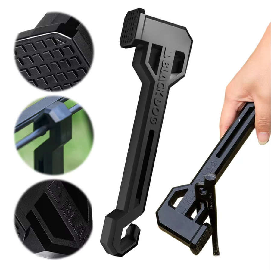 Black - Blackdog Camping Tent Ground Peg Hammer Multifunctional Outdoor Tent Ground Nail Hammer Port