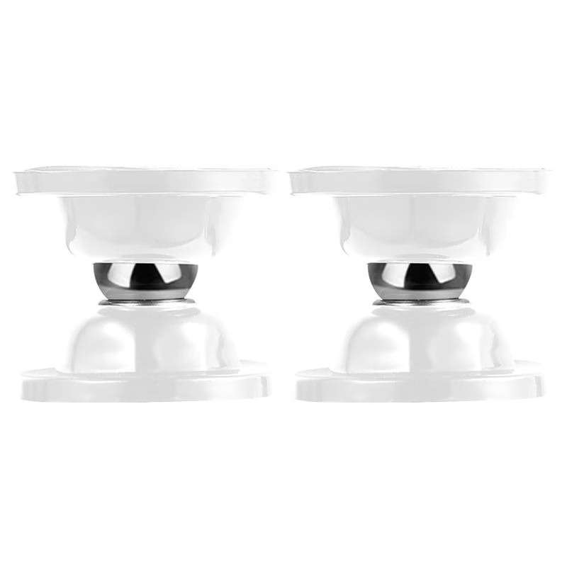 2 Pack Magnetic Door Stop With PVC Rubber Cover - White