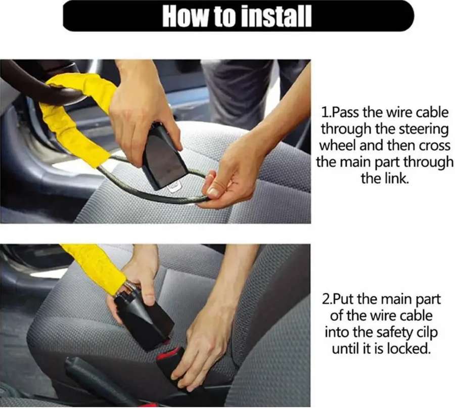 Steering Wheel Seat Belt Lock