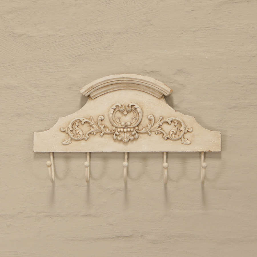 Grey Arched Wall Hanger with 5 Hooks