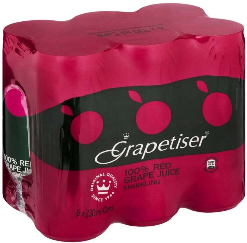 Grapetiser Red Grape Juice Sparkling  (6 x 330 ml)