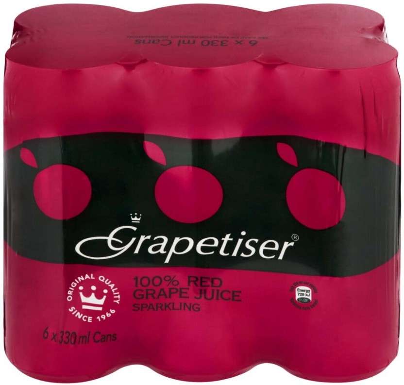 Grapetiser Red Grape Juice Sparkling  (6 x 330 ml)