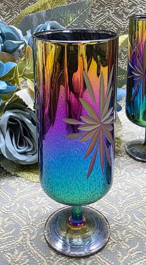 6 Bohemian Drinking Glasses