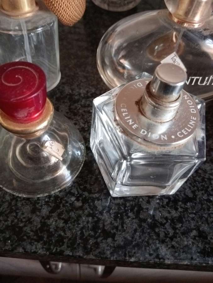 LOT OF 5 EMPTY PERFUME BOTTLES