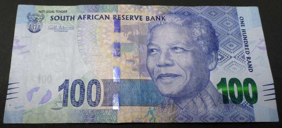 RSA 100 Rand 2012 (Marcus 2nd issue) - without Omron rings