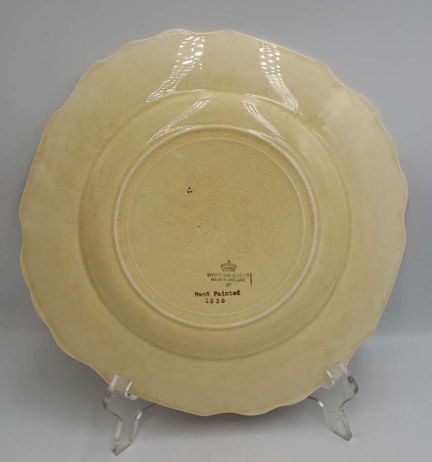 Vintage 1930's Myott Son & Co Ltd Cream Dinner Plate 25cm - Pattern 1338 -England (4 Available)