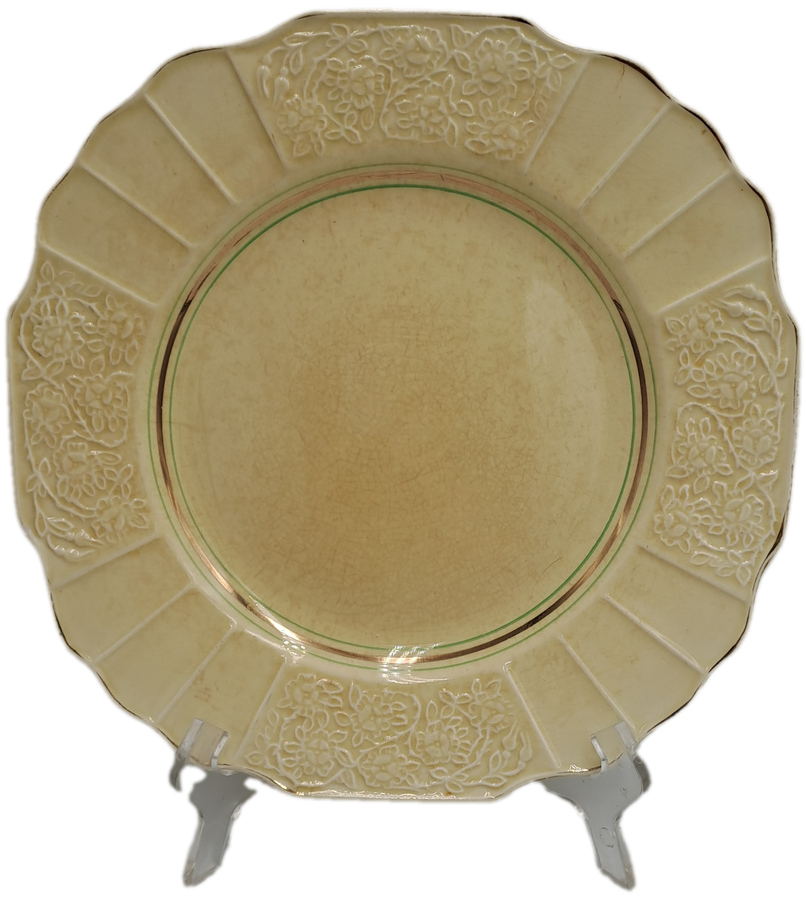 Vintage 1930's Myott Son & Co Ltd Cream Dinner Plate 25cm - Pattern 1338 -England (4 Available)
