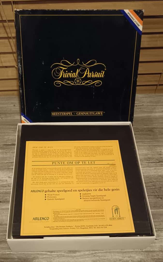 Trivial Pursuit Afrikaans Edition Board Game - Secondhand