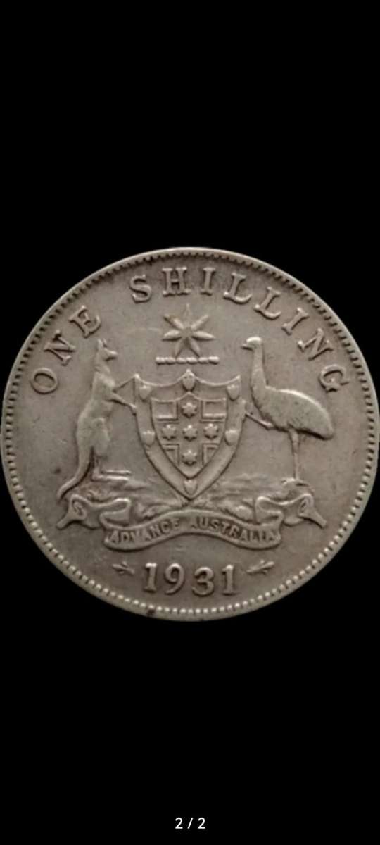 Australia 1 Shilling Silver Coin 5.04g Secondhand Collectible Coin