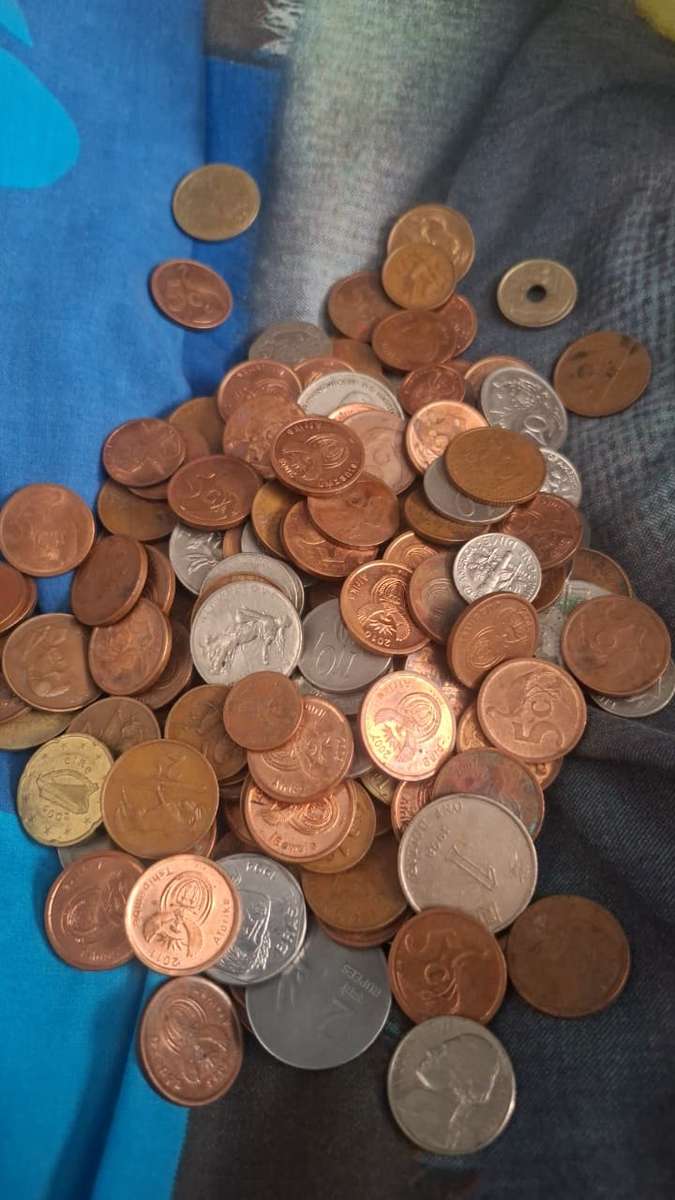 International coins collection - assorted foreign coins from various countries