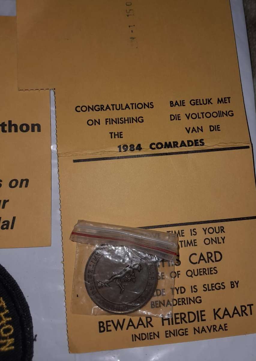 1984 Comrades Marathon medal patch - Uncirculated South African running memorabilia
