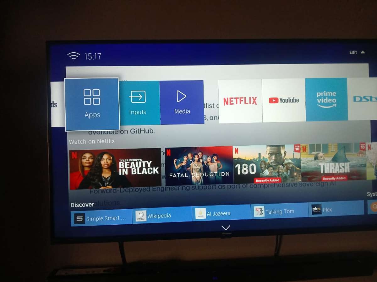 Hisense 4K 42-inch Smart TV with YouTube, Netflix, Amazon, DSTV Apps