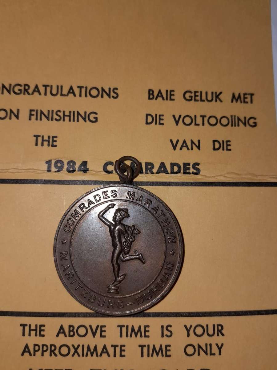 1984 Comrades Marathon medal patch - Uncirculated South African running memorabilia