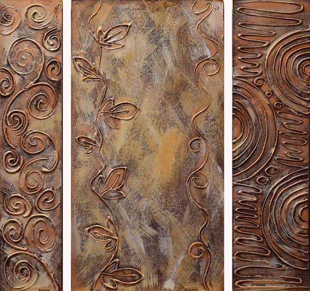 3-PANEL TEXTURED ARTWORK by Amanda