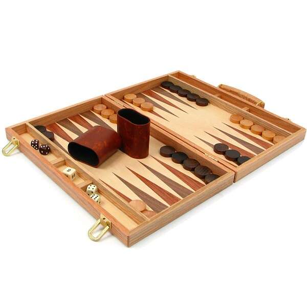 Trademark Games 723517 Deluxe Wooden Backgammon Set