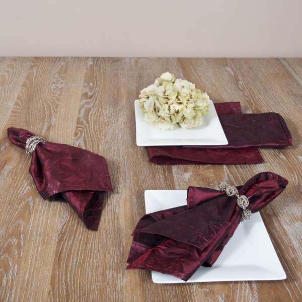 Crushed Burgundy Napkins (Set of 4)