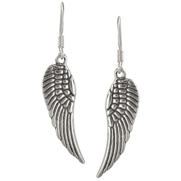 Tressa Collection Sterling Silver Angel Wing Dangle Earrings