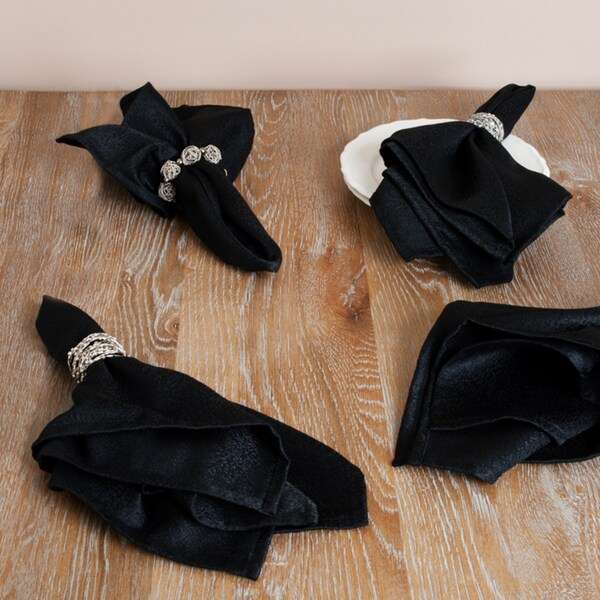 Black Special Event Napkins (Set of 4)