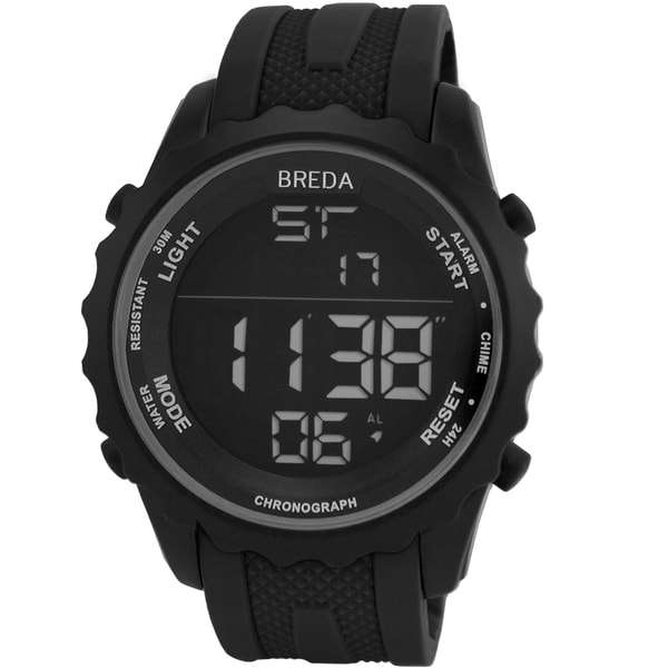 Breda Men's 'Mason' Black Digital Sport Watch