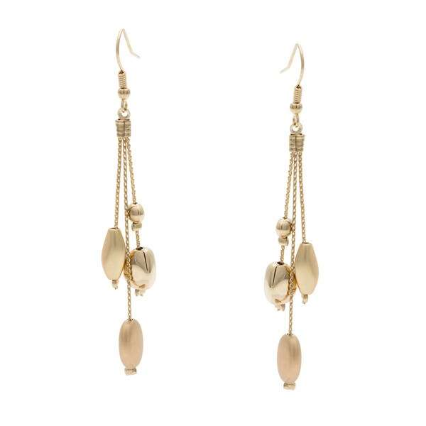 Kate Bissett 14k Gold Overlay Beaded Drop Earrings