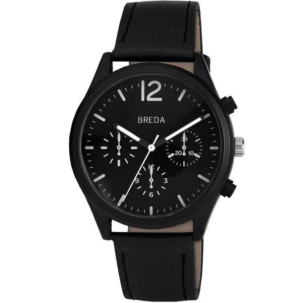 Breda Men's 'James' Black Band Watch
